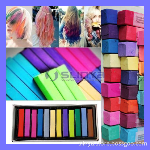 New 12 24 48 Colors Non-Toxic Temporary Hair Chalk Extension Dye Soft Pastel Salon Kit DIY Painting (TV-343)
